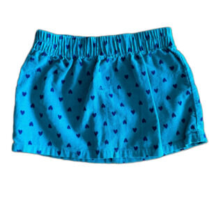 Carter's Teal Heart Print Corduroy Skirt Girls' 18 Months